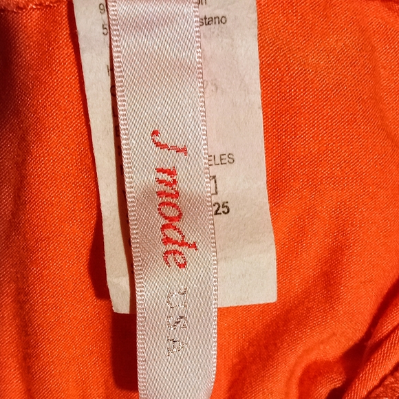 🛍️ BUNDLE ONLY 🛍️J.Mode Elegant Strapless Coral Orange and White Dress - Picture 5 of 7